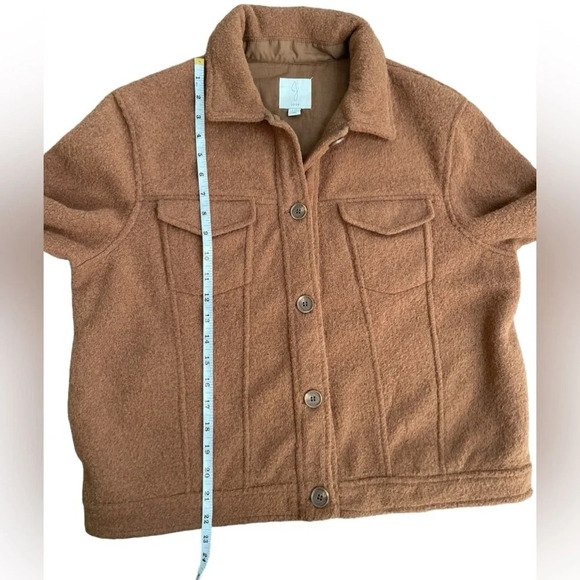 JOIE Brown Boucle Trucker Jacket, Size large - Picture 11 of 13